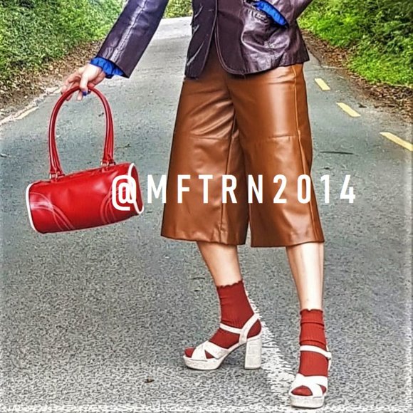 SOLD! ZARA Faux Leather Long Shorts - Picture 10 of 16